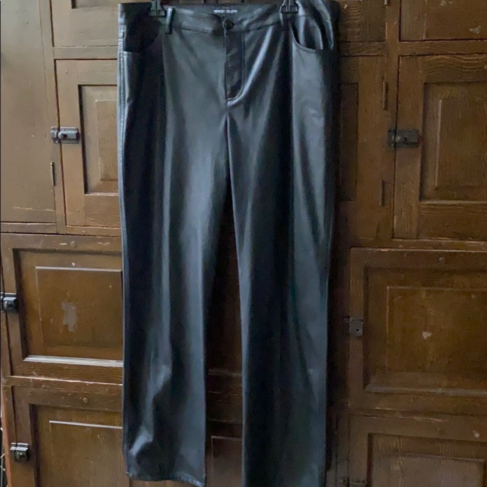 Peace of Cloth Faux Leather Jeans
